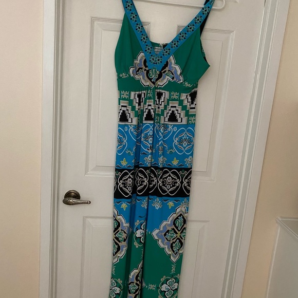 Maxi Dress, with small straps and elastic back. - Picture 4 of 4